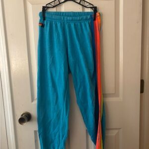 Aviator Nation Joggers with Rainbow Stripe